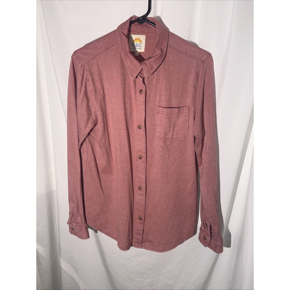 C&C California Shirt L Collared Jersey Fabric Beach‎ Coastal Lightweight Resort